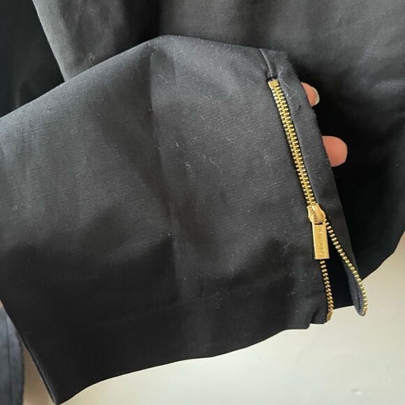calvin Klein black ankle zip trousers size 10 with gold hardware - Picture 5 of 11